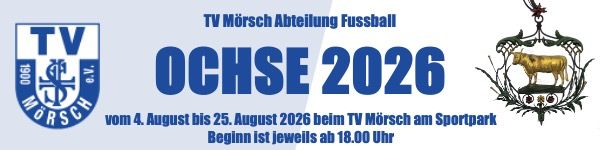 Ochse 2026 – Termine vom 4. bis 25. August 2026